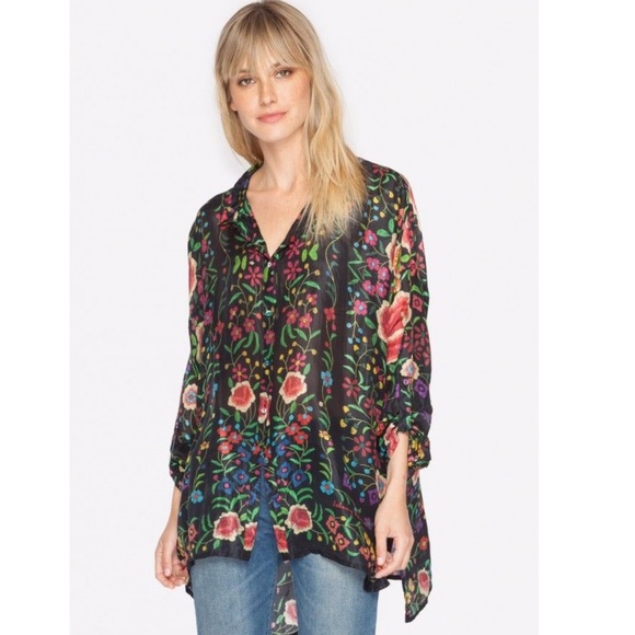 Johnny Was Silk Emby Blouse - Picture 2 of 13